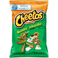 Cheetos Crunchy Cheese Flavored Snacks Cheddar Jalapeno Flavored 3 1/4 Oz