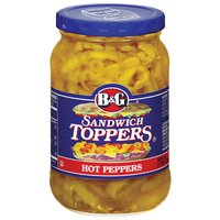 B&G Sandwich Toppers Hot Peppers, 16 Fluid ounce