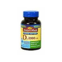 Nature Made Softgels, Vitamin D3 2000 IU (50 mcg), 250 Each