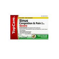 Top Care Sinus Congestion & Pain Severe Caplet, 24 Each