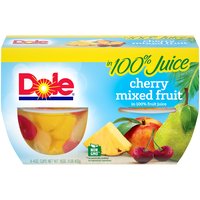 Dole Cherry Mixed Fruit in 100% Fruit Juice, 4 oz, 4 count
