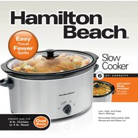 Hamilton Beach Slow Cooker, Oval Shape, 3 Quart Capacity