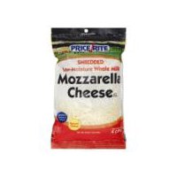 PriceRite Shredded Low-Moisture Whole Milk Mozzarella Cheese, 16 Ounce