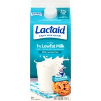 LACTAID Milk - Lowfat, 0.5 Gallon