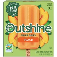 Outshine Peach Fruit Ice Bars, 6 count, 14.7 fl oz
