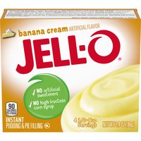 Jell-O Instant Banana Cream Pudding & Pie Filling, 3.4 Ounce