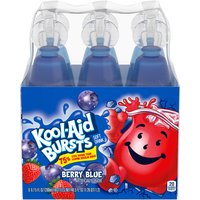 Kool-Aid Bursts Berry Blue Soft Drink, 6.75 fl oz, 6 count