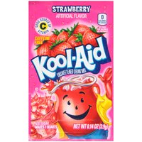 Kool-Aid Strawberry Unsweetened Drink Mix, 0.14 oz, 3.9 Gram