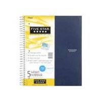 Five Star 5 Subject College Ruled Notebook, 1 Each