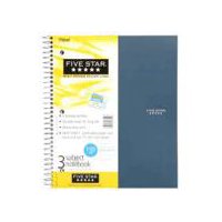 Five Star 3 Subject College Ruled Notebook, 1 Each