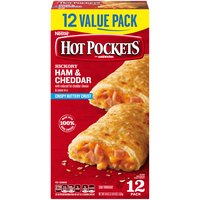 Hot Pockets Hickory Ham & Cheddar Crispy Buttery Crust Sandwiches, 12 count, 54 oz, 54 Ounce