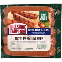 Hillshire Farm Hot Beef Smoked Sausage Links, 6 Count, 13.5 Ounce