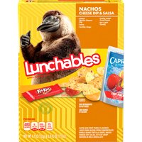 Lunchables Nachos Cheese Dip & Salsa Meal Kit with Capri Sun Fruit Punch Drink & Kit Kat Candy Bar, 10.7 oz Box