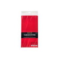 Amscan 54 x 108 In Red Plastic, Tablecover, 1 Each