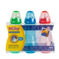 Nûby Non Drip 10 oz Standard Neck Bottles, 0m+, 3 count