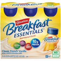Carnation Breakfast Essentials Classic French Vanilla Nutritional Drink, 8 fl oz, 6 count
