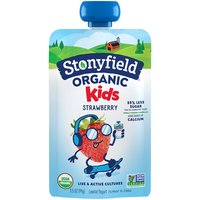 Stonyfield Organic Kids Strawberry Lowfat Yogurt Pouches, 3.5 oz.