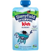 Stonyfield Organic Kids Blueberry Lowfat Yogurt, 3.5 oz. Pouch