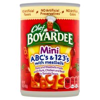 Chef Boyardee Mini ABC's & 123's with Meatballs, 15 oz