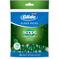 Oral-B Glide Scope Outlast Flavor, Floss Picks, 75 Each