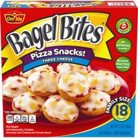Ore Ida Bagel Bites Three Cheese Pizza Snacks! Family Size!, 18 count, 14 oz