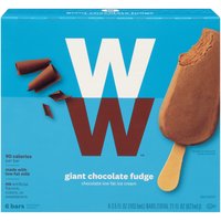 WW Giant Chocolate Fudge Low Fat Ice Cream Bars, 3.5 fl oz, 6 count