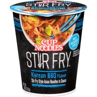 Nissin Cup Noodles Stir Fry Korean BBQ Flavor, Noodles, 2.89 Ounce