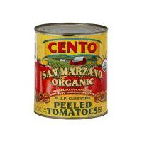 Cento San Marzano Organic Certified Whole Peeled Tomatoes with Basil Leaf, 28 oz