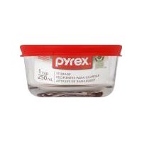 Pyrex Storage Plus 1-Cup Round With Red Lid, 1 Each