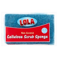Lola Non-Scratch Cellulose Scrub Sponge, 2 count