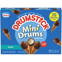 Nestlé Drumstick Mini Drums Vanilla Sundae Cones, 20 count, 16.9 fl oz, 16.9 Fluid ounce