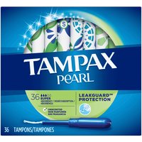 Tampax Pearl Super Absorbency Unscented Tampons, 36 count