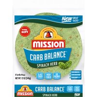 Mission Spinach Herb Tortilla Wraps, 12 oz