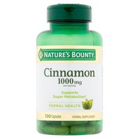 Nature's Bounty Capsules, Herbal Health Cinnamon 1000 mg, 100 Each