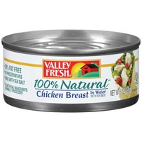 Valley Fresh 100% Natural with Rib Meat in Broth, Chicken Breast, 5 Ounce