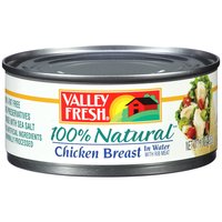 Valley Fresh 100% Natural Chicken Breast with Rib Meat in Broth, 10 oz
