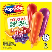 Popsicle Ice Pops Orange Cherry Grape, 18 ct