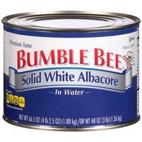 Bumble Bee Solid White Albacore Water, Tuna, 66.5 Ounce