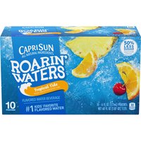 Capri Sun Roarin' Waters Tropical Tide Flavored Water Beverage, 6 fl oz,10 count