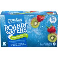 Capri Sun Roarin' Waters Strawberry Kiwi Surf Flavored Water Beverage, 6 fl oz, 10 count