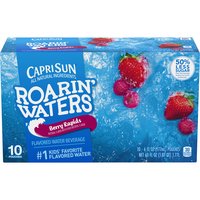 Capri Sun Roarin' Waters Berry Rapids Flavored Water Beverage, 6 fl oz, 10 count
