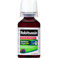 Robitussin Maximum Strength Nighttime Cough DM Liquid, 4 Fluid ounce