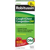 Robitussin Adult Non-Drowsy Cough +Chest Congestion DM Liquid, 4 fl oz, 4 Fluid ounce