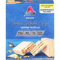 Atkins Peanut Butter Protein Wafer Crisps Snack, 1.27 oz, 5 count