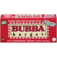 Bubba Burger Gluten Free Burgers with Jalapeno Peppers, 6 count, 32 oz
