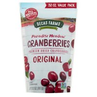 Decas Farms Original Premium Sweetened Dried Cranberries Value Pack, 32 oz