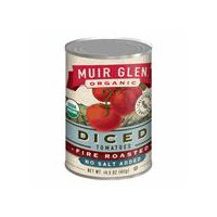 Muir Glen Organic No Salt Added Fire Roasted Diced, Tomatoes, 14.5 Ounce