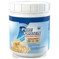 Pure Protein 100% Whey Protein Powder, Vanilla Creme, 16 oz, 16 Ounce