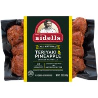 Aidells Chicken Meatballs, Teriyaki & Pineapple, 12 Ounce