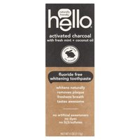 Hello Activated Charcoal Epic Whitening Fluoride Free Toothpaste - 4 ounce